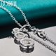 thumbnail image 2 of CJie-collar con colgantes de circonita AAA para mujer, de Plata de Ley 925, tres círculos redondos, cadena de 18 pulgadas, joyería de compromiso de boda, 2 of 2