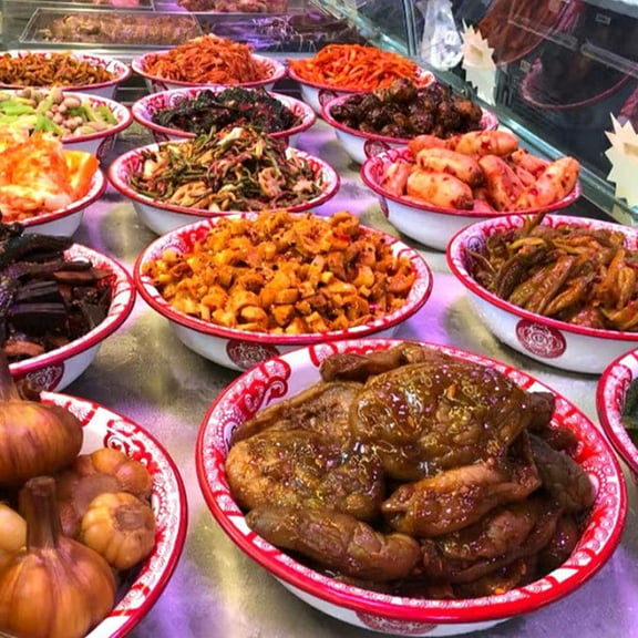 HAKIDZEL 1Set Enamel Serving Bowl Classic Design for Wedding 11.8x10.2in