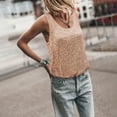 thumbnail image 3 of Womens Sequin Tank Top Sleeveless Summer Casual Loose Fit Basic Camisole Scoop Neck Sparkle Shimmer Shirts, 3 of 7
