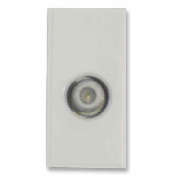 TRIAX - Single F Type Connector Euro Module, White