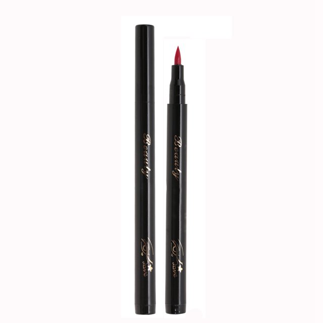 Delineador de ojos líquido resistente al agua de larga duración lápiz maquillaje de ojos herramienta cosmética rojo