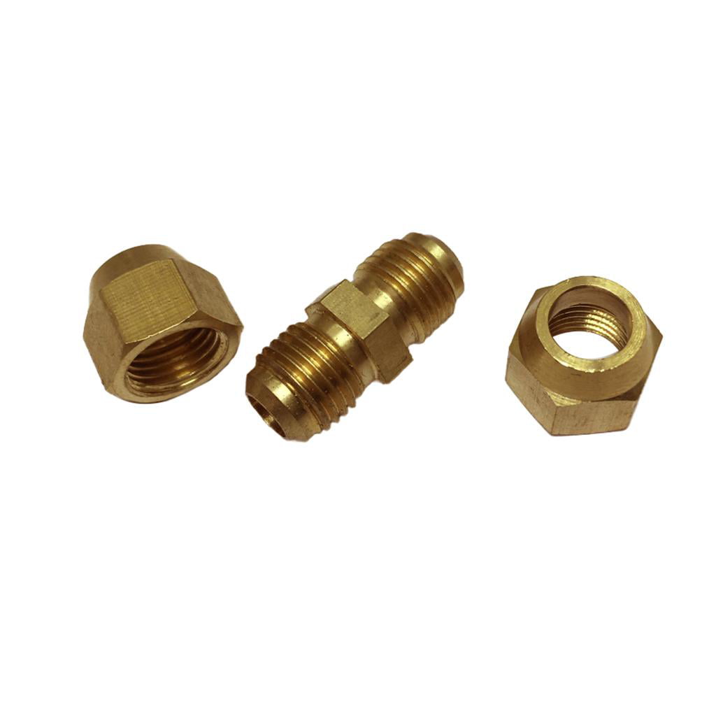 PACK OF 6 BRASS 15mm x 8mm STRAIGHT REDUCER COMPRESSION PIPE FITTING CONNECTORS 