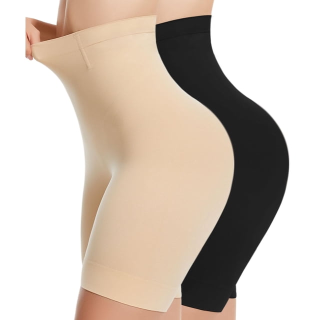 Pantalones cortos Shapewear Sellto Tummy Control de cintura alta, paquete de 2