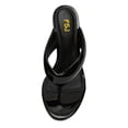 thumbnail image 4 of FSJ Women Round Open Toe Thong Stiletto Mule Sandals High Heel Slip On Flip Flops Comfortable Summer Shoes Size 11 Black, 4 of 4