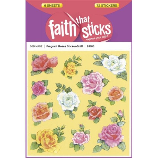 Tyndale House Publishers 10243X Sticker-Fragrant Roses Stick-N-Sniff - la Foi Qui Colle- 6 Feuilles