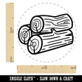 thumbnail image 2 of Stack of Logs Firewood Self-Inking Rubber Stamp Ink Stamper - Black Ink - Medium 1 Inch, 2 of 7