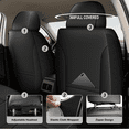 thumbnail image 3 of DIKSOAKR Car Seat Covers Full Set for Audi Q3 2015-2024 2025 Faux Leather Waterproof Comfort Full Set Car Seat Covers Lumbar Support Seat Cushion Black,Full Set(2 Row 5 Seats), 3 of 10