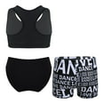 thumbnail image 2 of YONGHS Kids Girls Flower Printed Swim Trunks with Top Set Rashguard Swimsuit 3 Pieces Bathing Suit Black-A 6, 2 of 5