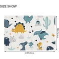 thumbnail image 3 of GZHJMY Cartoon Dinosaurs Bathroom Rug Rectangular Bath Mat Non Slip Bath Rugs Absorbent Shaggy Bathmats for Sink Shower 16" x 24", 3 of 7