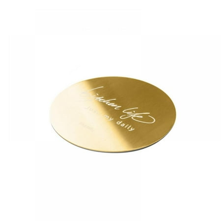 

Plating Gold Coaster Stainless Steel Placemat Home Geometric Insulation Tea Coaster Household Anti-scalding Coasters