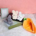 thumbnail image 4 of Muñeca de peluche con forma de conejo con cremallera y 3 conejos en bolsa de zanahoria, 4 of 5