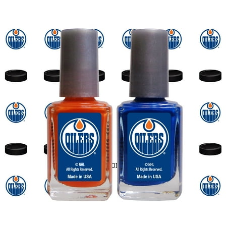 Edmonton Oilers 2-Pack Nail Polish with Nail Decal - No Size