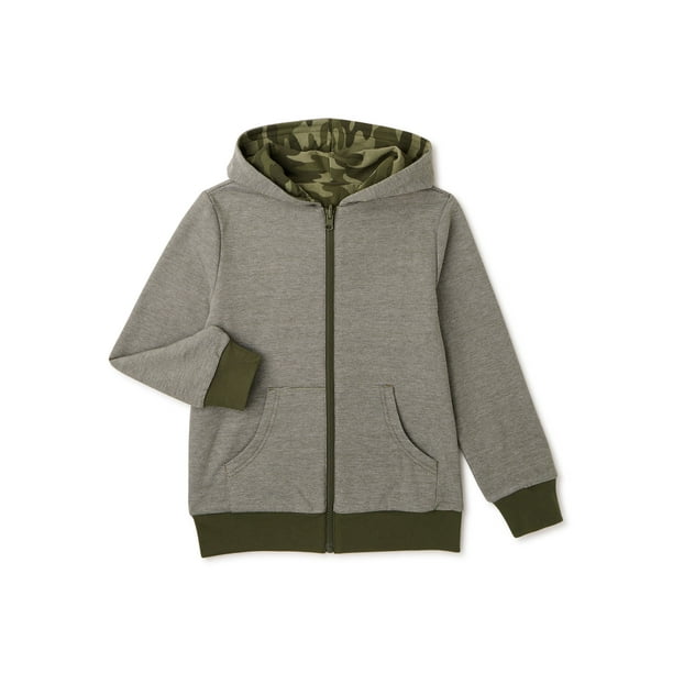 Wonder Nation Wonder Nation Boys Full Zip Reversible Hoodie Sizes 4 16 Husky Walmart Com Walmart Com