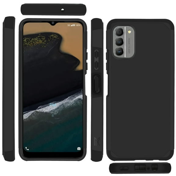For Nokia G400 Ultra Slim Shock Absorption 2 in 1 Tuff Hybrid Dual Layer Hard PC   Soft TPU Rubber Frame Armor Defender Cover ,Xpm Phone Case [ Black ]