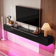 FloatiCasa 47-inch Fully Assembled Floating TV Stand Wall-Mounted High Gloss Entertainment Center for TVs up to 50