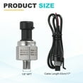 thumbnail image 3 of Pressure Transducer Sender Sensor with Connector, 1/8" NPT 500 PSI Stainless Steel Pressure Transmitter for Oil Fuel Water Air, 3 of 6