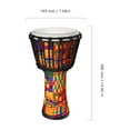 thumbnail image 2 of Patrones de arte colorido parche de piel de cabra de 8 pulgadas instrumento Musical de tambor africano, 2 of 6