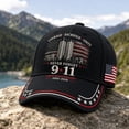 thumbnail image 3 of Unisex 9/11 Incident Hat 911 Memorial We Will Never Forget Cap Patriotic American Flag Cap, 3 of 6