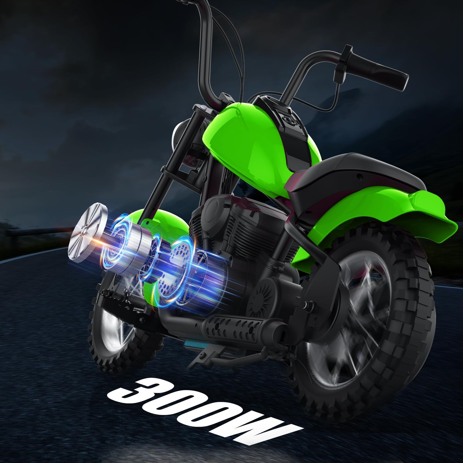 Litake 24V Electric Dirt Bike, 250W Electric Motorcycle w/LED Light, Leather Seat- Two Speed Max Up to 14MPH & 60 Minutes Continuous Motorbike for Kids/Teens