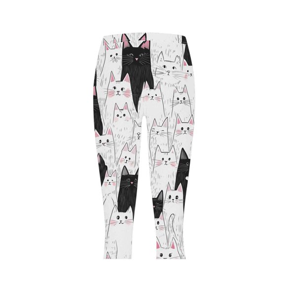 SBYOJLPB Womens Capris Yoga Pants Tummy Control Workout Running Printed Yoga Leggings