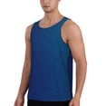 thumbnail image 2 of Uemuo teal blue Pattern Men's Muscle Shirts Sleeveless Dry Fit Gym Workout Tank Top Lightweight Sports Tank Top Beach Tank Top, Loose-fit Sleeveless Shirt-Small, 2 of 7