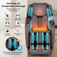 thumbnail image 5 of Costway 4D SL-Track Full Body Massage Chair with Zero-Gravity Design, Heated Shawl, Neck Brown, 5 of 11