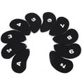 thumbnail image 3 of ZLight 10Pcs Black New Sponge Head Cover Club Iron Putter Headcover Set 2Set, 3 of 6