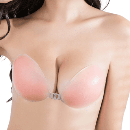 Adhesive Bra Reusable Strapless Self Silicone Push-Up Invisible Sticky Bras For Backless Dress - ultra-thin