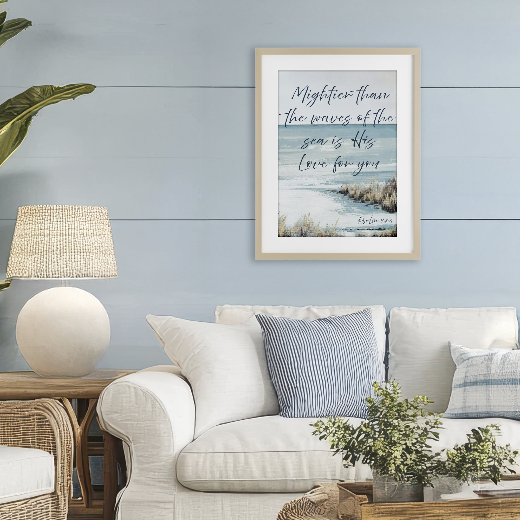 Stupell Industries Mightier Than The Waves Birch Framed Print Under Glass, design by Patricia Pinto