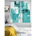thumbnail image 2 of Turquoise Pink Sheer Curtains 72 Inch Length 2 Panels Set, Modern Abstract Art Botanical Voile Window Treatment Rod Pocket Curtains Sheers Drapes for Bedroom/Living Room/Kitchen 52"x72"x2, 2 of 7