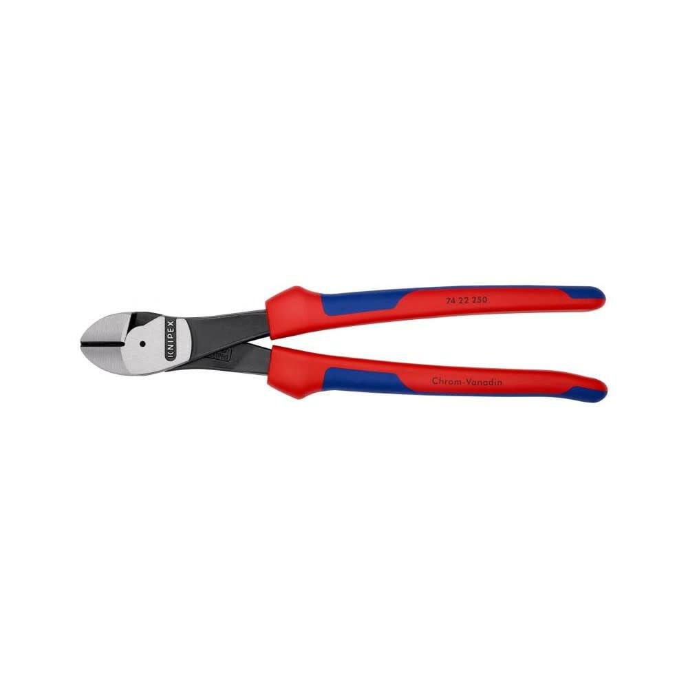 Knipex 7422250SBA High Leverage Diagonal Cutter Black Atramentized With Multi-Component Grips 10In