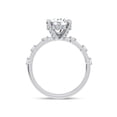 thumbnail image 3 of Ember Jewel 1.9 Ct Round Cut Moissanite Engagement Ring - Starlight Design Prong Setting Moissanite Ring - 14K White Gold Plated Jewelry - Sparkling Moissanite Ring for Brides and Wedding Events, 3 of 3