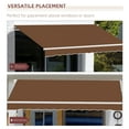 thumbnail image 6 of Homiyad 10' x 8' Manual Retractable Awning Sun Shade Shelter for Patio Deck Yard with UV Protection and Easy Crank Opening, Coffee, 6 of 8