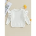 thumbnail image 2 of Bagilaanoe Toddler Baby Girl Knitted Sweater Long Sleeve Solid Color Pullover 3M 6M 9M 12M 18M 24M 3T Kids Warm Jumpers Tops Fall Loose Knitwear, 2 of 8