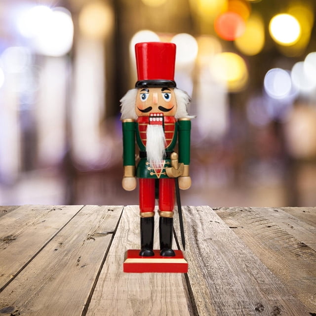 de Cascanueces de Pintadas Clásicas Muñeca de Vacaciones Festivas Navidad año Adorno Decoración P Verde Yotijar soldado cascanueces