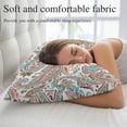 thumbnail image 5 of Paisley Flower Pillow Covers, Linen Long Throw Pillow Case, Spring Watercolor Floral Leaf Plant Orange Holiday Pillow Protector Decorative Cushion Cover for Living Room/Bedroom 12" x 20", 5 of 8