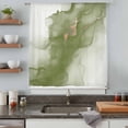 thumbnail image 5 of Sage Green Marble Sheer Curtains 54 Inches Long, Modern Ombre Abstract Ink Painting Art Light Filering Curtains, Breathable Simi Curtain Privacy Drapes for Kitchen Bathroom Small Window Treatment, 5 of 9