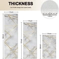 thumbnail image 4 of White Gold Marble Pattern Kitchen Rugs Sets Of 3,Kitchen Runner Rugs Non Skid Washable,Decorative Kitchen Floor Mats for Kitchen,Sink,Laundry,17"x30"+ 17"x47" + 17"x59", 4 of 6