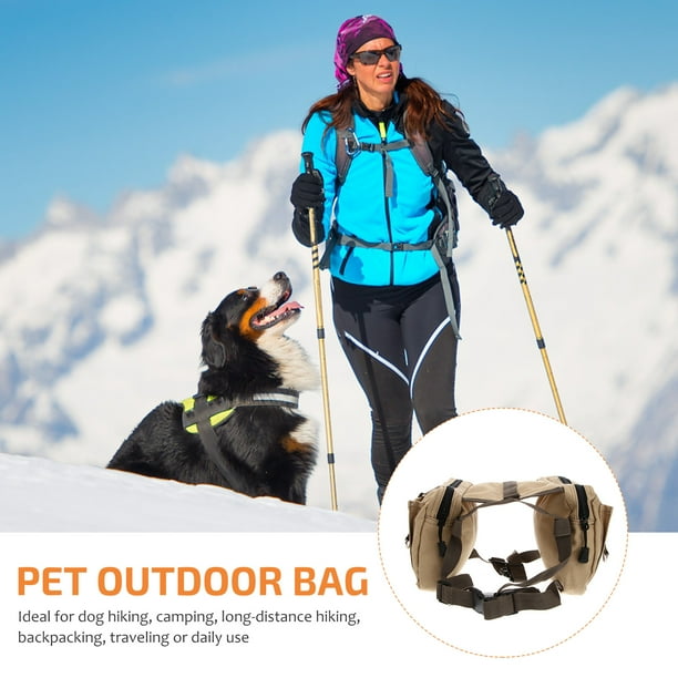 Dog Backpack Hiking Saddle Bag Canvas Weighted Vest for Dogs to