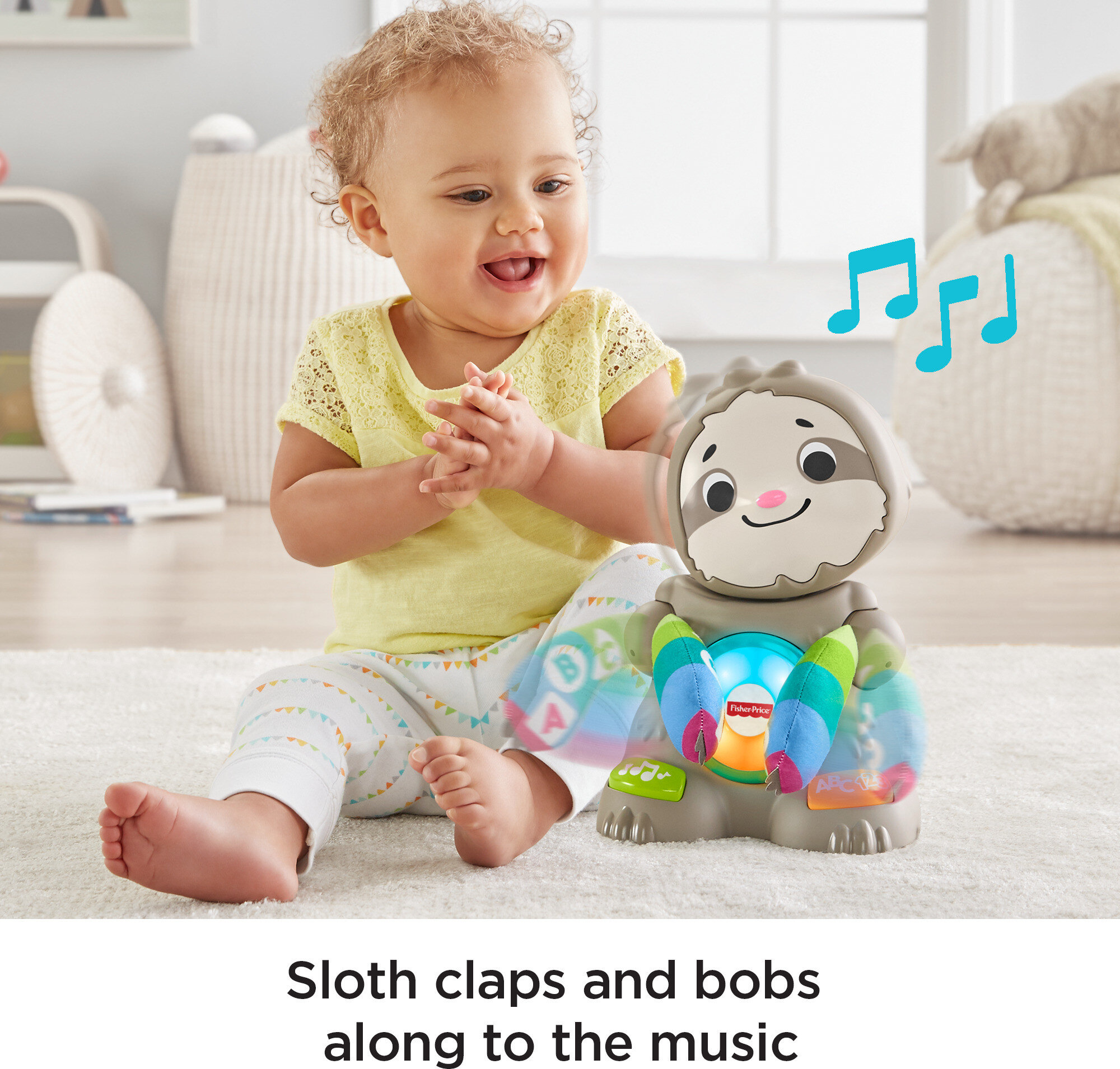 Fisher-Price Linkimals Smooth Moves Sloth Baby Electronic Learning Toy with Lights & Music - image 5 of 7