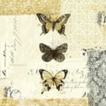 thumbnail image 2 of Pertiet, Katie 12x12 White Modern Wood Framed Museum Art Print Titled - Golden Bees n Butterflies No 2, 2 of 4