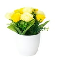 thumbnail image 2 of SPRING PARK Artificial Classic Rose Pattern Flowers Potted Fake Bonsai Plant for Home Office Table Decor, 2 of 7