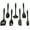 Black, variant on Chef Craft Premium Silicone Kitchen Tool and Utensil Set, 5 Piece Set, Purple