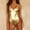 Gold, variant on Babysbule Womens Swimsuits Women Shiny Metallic Two One Piece Swimsuits Bikini Bathing Suit Vest Jumpsuit