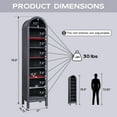 thumbnail image 4 of SinCiDo Arched Bookshelf, 8-Tier Open Shelf Bookcase, Medium Density Fiberboard, 4 of 7