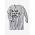 thumbnail image 3 of KingSize Men's Big & Tall Shrink-Less Lightweight Longer-Length Long-Sleeve Crewneck Pocket Tee - 4XL, Steel Marble, 3 of 3