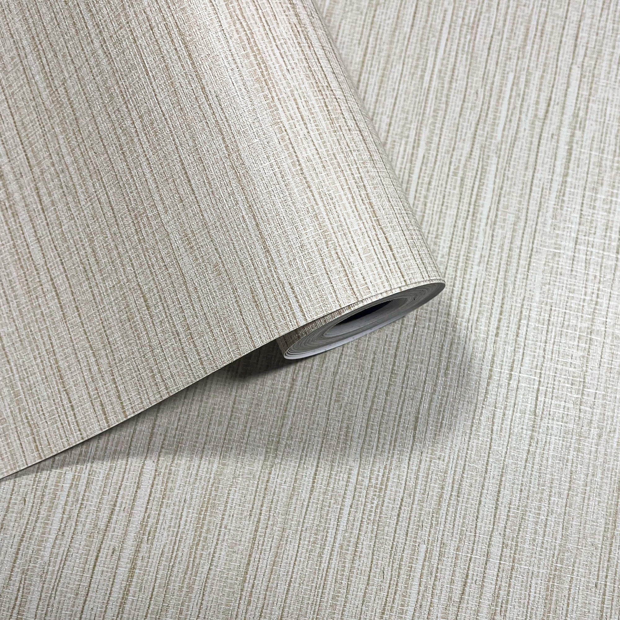 Xiayi Grasscloth Wallpaper Peel and Stick,17.3"x472" Cream Grassweave Stick on Wallpaper Textured Self Adhesive Wallpaper Contact Paper