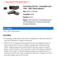 thumbnail image 2 of Front Brake Pad Set - Compatible with 1996 - 2002 Toyota 4Runner 1997 1998 1999 2000 2001, 2 of 2