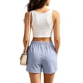 thumbnail image 7 of WAGUTH Athletic Sweat Shorts for Women Elastic Waist Wide Leg Summer Beach Shorts Loose Fit Daily Loungewear Running Shorts, 7 of 7