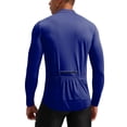 thumbnail image 6 of Men's Long Sleeve Sun Shirts UPF 50+ Stand Collar 1/4 Zip Up Fishing Running Rash Guard Outdoor Lightweight T-Shirts,Dark Blue,L, 6 of 6